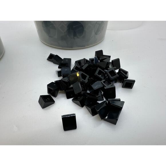 LEGO Large Lot of Black 1x1 Round Small Nose Cone & 54200 Cheese Slope - Picture 3 of 3